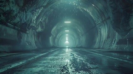 Mesmerizing Subterranean Passage: A Captivating Winter Wonderland