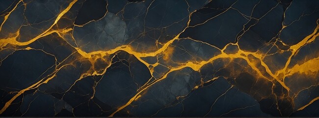 Abstract black and gold marble texture - obrazy, fototapety, plakaty