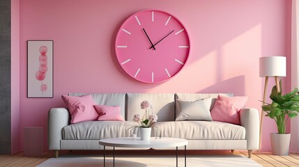 living pink clock