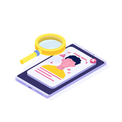 Deepfake, Deep face technology concept.  Vector illustration.