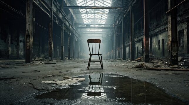 vacant empty Glass Factory