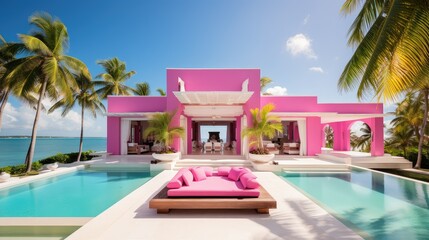 tropical pink luxury