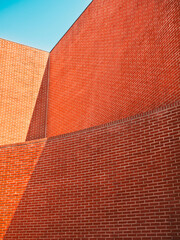 Brick wall panel Architecture details Exterior shade shadow lighting