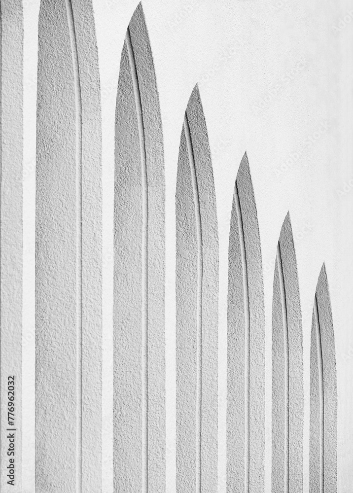 Poster white vault building wall perspective architecture details