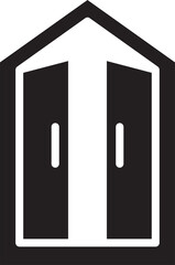 Open Door Glyph Icon