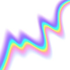Rainbow gradient segment isolated on transparent background, Overlay gradient