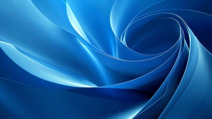 The blue background is curved, in the style of precisionist style