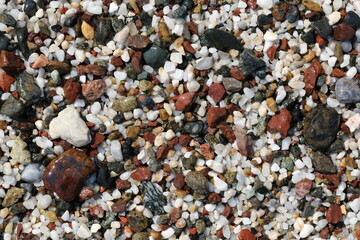 pebbles on the beach in Turkey
