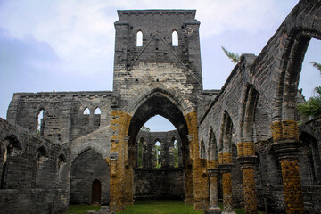 Unfinished ancient church in Saint George's town, Bermuda