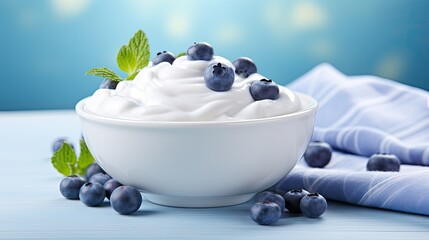 serving fresh blueberry blue