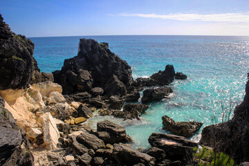 Horseshoe bay view by sunny noon, Bermuda