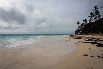 Elbow beach view by cloudy morning, Bermuda