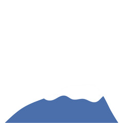 Snow Covered Mountain Vector Illustration
