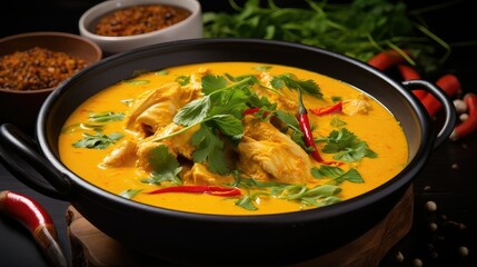 colors yellow chicken curry