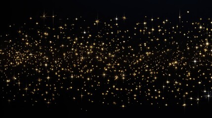 night black background gold stars