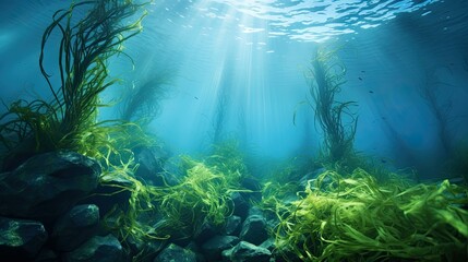 Fototapeta na wymiar forest seaweed plant