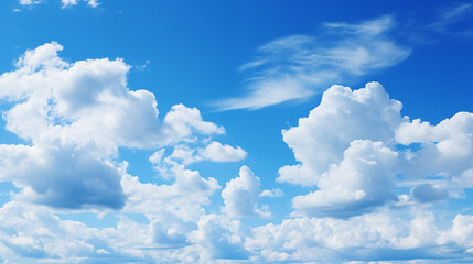 Naklejka na ściany i meble blue sky with white cloud background. white cloud with blue sky background.