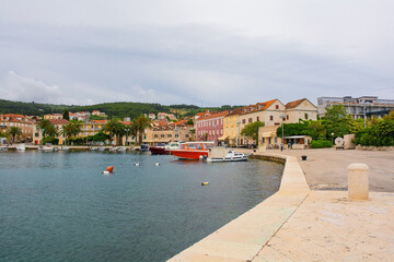 Fototapeta premium The waterfront of Supetar on Brac Island in Croatia