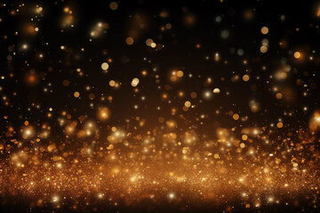 Festive background with bokeh lights.
