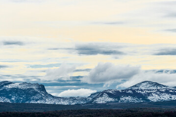 Sailing through the Beagle Channel, at the southern tip of South America, Argentina and Chile