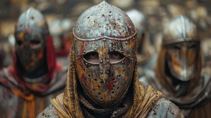 Obraz premium Medieval Villain: Capture images of medieval villains such as bandits, outlaws, and tyrants to depict conflicts and threats in medieval society