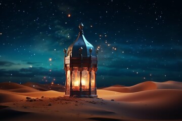 Eid mubarak and ramadan kareem greetings with islamic lantern and mosque. Eid al fitr background