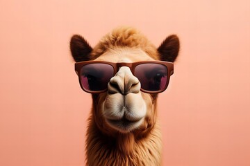 Fototapeta premium A camel wearing sunglasses