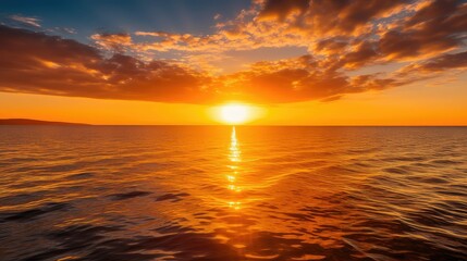 Fototapeta na wymiar ocean sun with rays