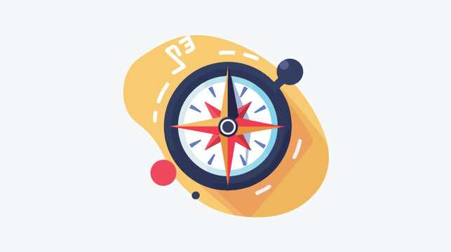Compass location icon in flat style use for website m