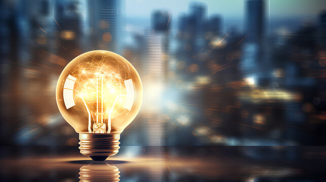 idea concept with innovation and inspiration light bulb