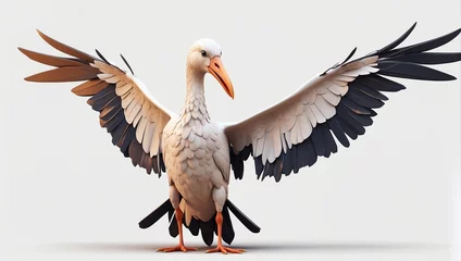Foto op Canvas stork bird on transparent background © Hammad