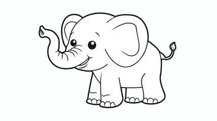 Easy Coloring drawings of animals for little kids