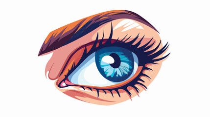 Eyelid surgery result icon vector. isometric eyelid