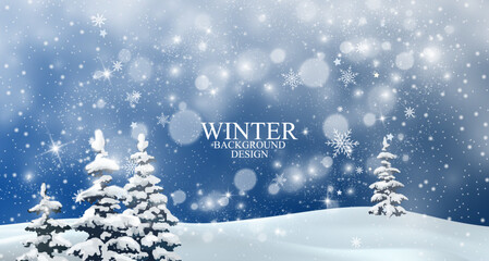 Winter season style background designl