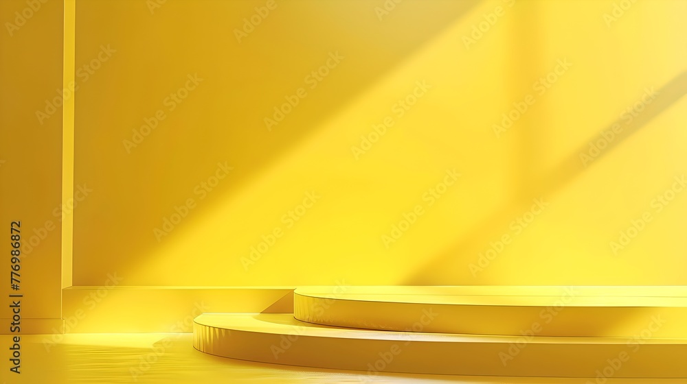 Poster abstract golden rays illuminating a minimalistic room. simple and modern style. ideal for background
