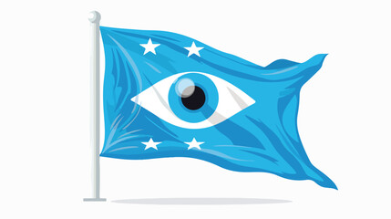 Flag somalia with Money eye cartoon character style F