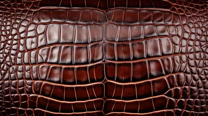 Foto op Canvas handbag brown crocodile skin © vectorwin