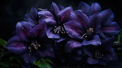 iris dark purple flowers