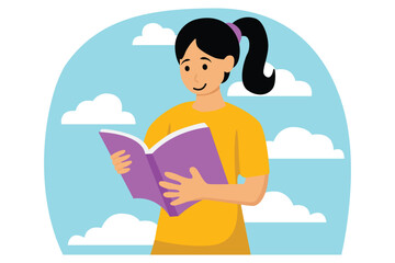 World Book Day Flat Illustration