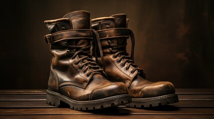 boots dark leather