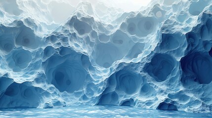 Massive ice cave with abundant ice formations