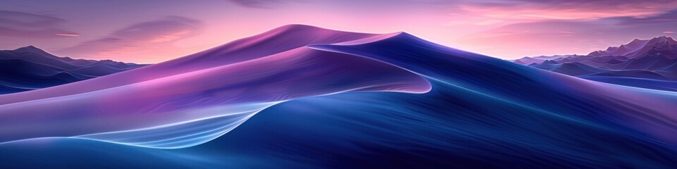 Naklejka premium A painting depicting a mountain under a vibrant sunset