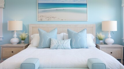 beach interior design blue
