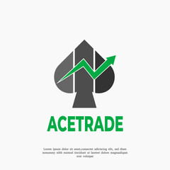 ace trading logo design template