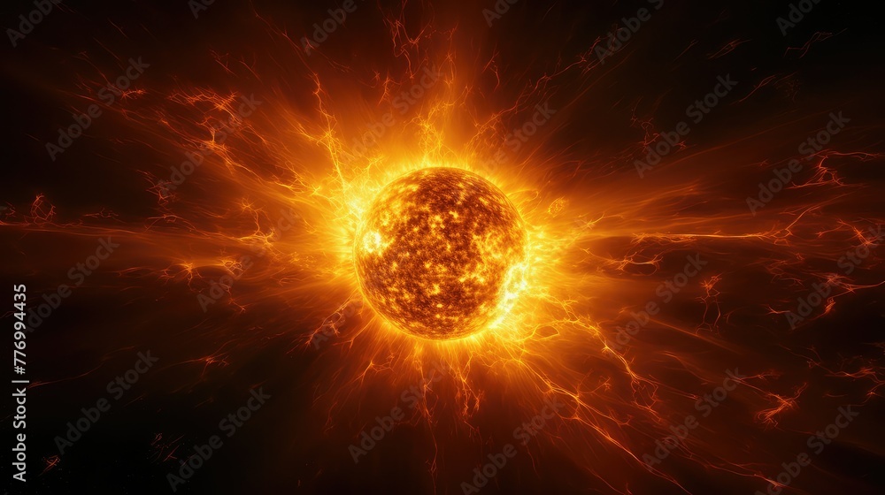 Poster star exploding sun