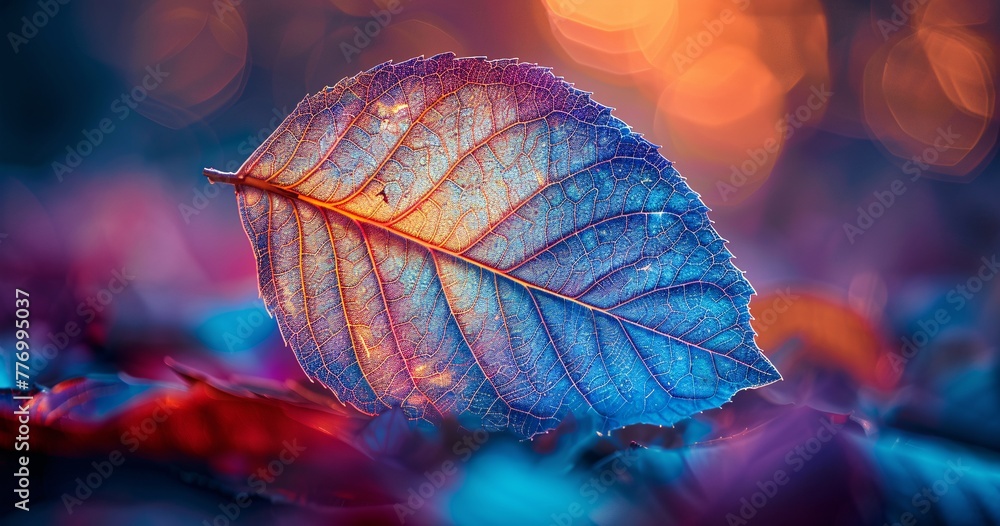 Poster the autumn leaf a vivid display of nature's transition generative ai
