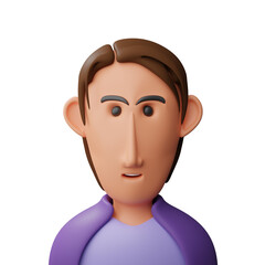 Cool guy avatar 3d illustration