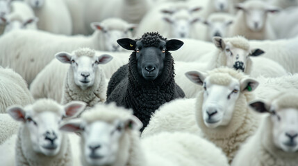 The Black Sheep In The Herd Of White Sheep