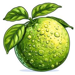 Blood Lime Flat Colors Cartoon Icon, Isolated on transparent background, PNG, Cartoon