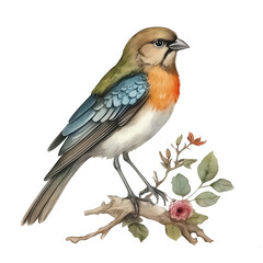 bird clipart watercolor illustration